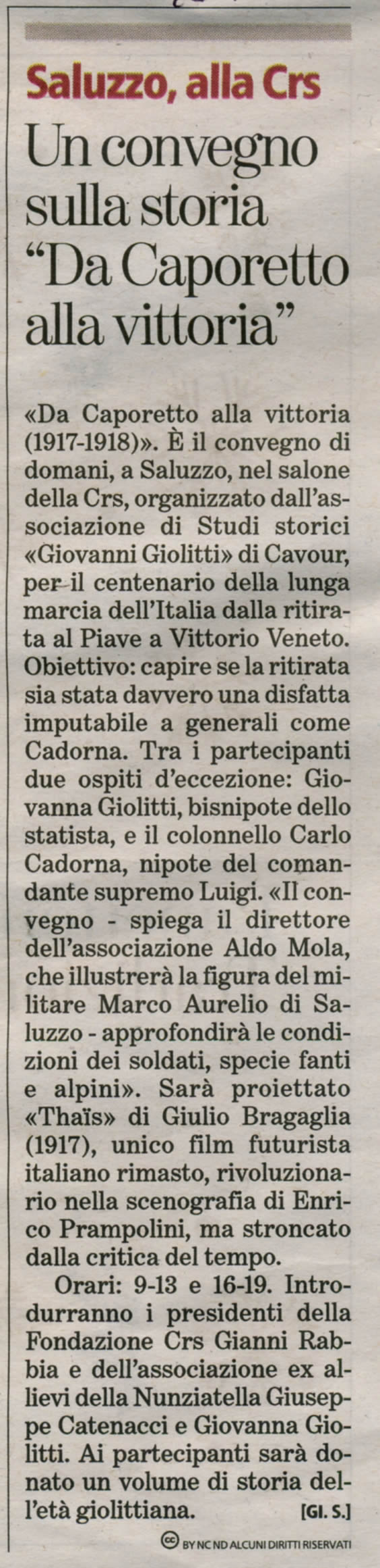 La Stampa 25 ottobre 2017