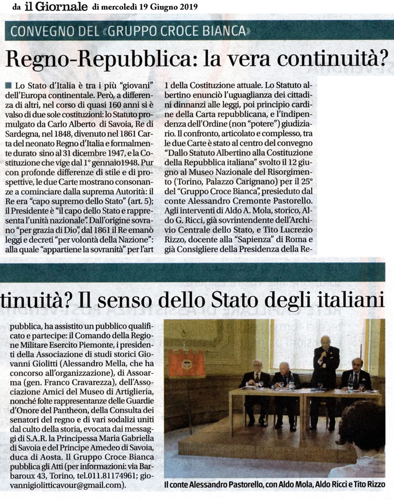 IL GIORNALE, mercoled� 19 giugno 2019