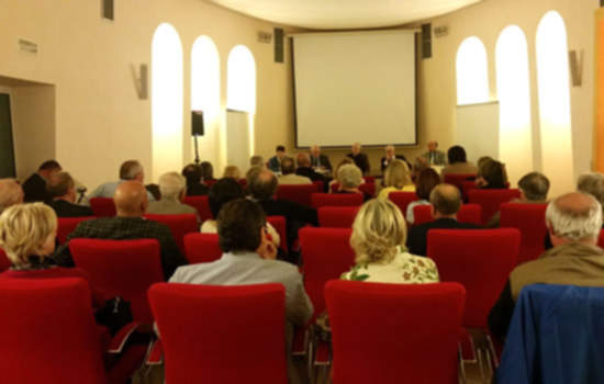 Prato, Palazzo della Provincia,dottor  Andrea Giaconi Comitato Pratese per la Promozione dei Valori del Risorgimento), prof. Fabio Bertini (Univ. Firenze, Coordinamento Nazionale per il Risorgimento), On. prof. Umberto Cecchi, Mola, Adilardi.