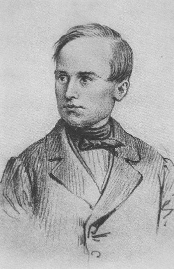 DIDASCALIA: Ritratto di Giuseppe Mazzini giovane, di G. Isola, 1830. Da G.Mazzini, Scritti politici, a cura di Terenzio Grandi e Augusto Comba, Torino, Utet, 1972. Grandi fece parte della Commissione per l'Edizione Nazionale degli scritti di Mazzini con il Vittorio Parmentola, Bianca Montale, Franco Della Peruta e altri.